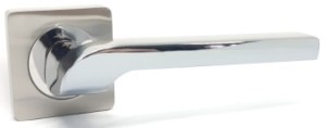 Ручка дверная KEDR R06 06-120 SN CP ( сатин / хром )
